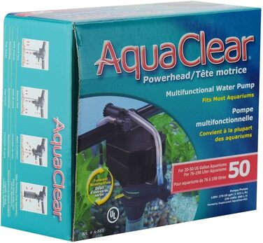 Помпа AquaClear A565 Powerhead 50 для акваріумів 76-190 л, 10 Вт, універсальна (донний, швидкий, біофільтр, циркуляційний насос)