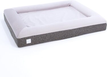 Ортопедичне ліжко для собак з memory foam, водонепроникним підкладкою, знімним чохлом на блискавці YKK, розмір M (94 x 76 x 15 см)