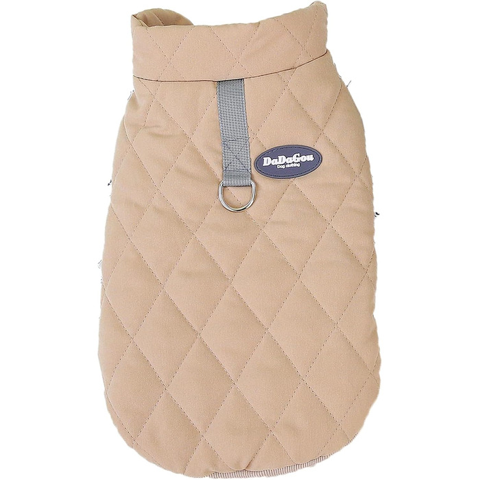 Зунеа - тепла куртка для собак маленьких та середніх порід, коргі, з кільцем D, флісова підкладка, зимова, для холодної погоди, жилет, куртка, одяг для цуценят, м'яка, для хлопчиків, такса, зелена (XXL, хакі)