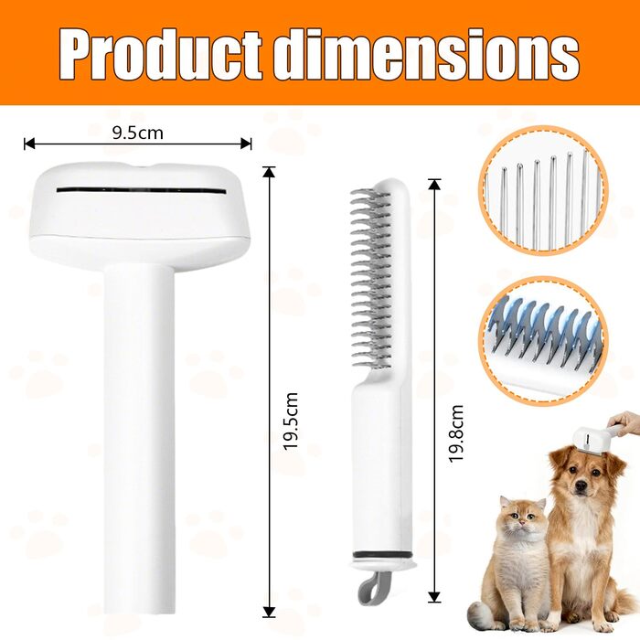 Універсальна щітка для котів та собак: видаляє підшерсток, розплутує шерсть, для щоденного догляду