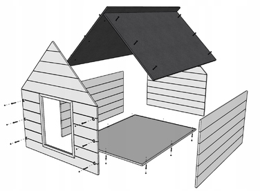 Буда для собаки MebloStyl, дерево, зовнішні розміри: 101 см x 69 см x 69 см