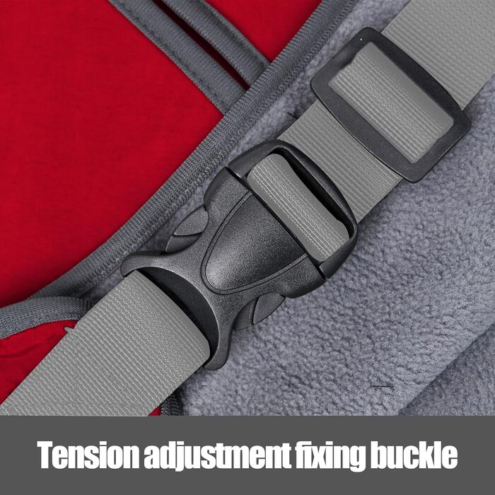 Водонепроникна куртка для собак Heywean з флісовою підкладкою, червона (L)