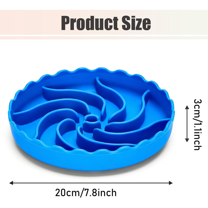 Набір мисок протиковзаючих для собак та котів, силіконові, slow feeder з присосками, неслизькі, легкі в очищенні, для цуценят, маленьких та середніх собак