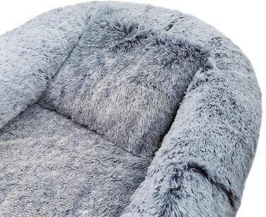 Ліжко для собак Jolitac 6XL, розмір для людини, сіре, 185x110x35 см. Зручне, миється, для великих собак та людей