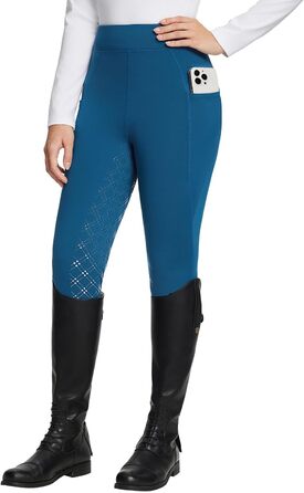 Брюки для верхової їзди BALEAF Daen Winter з флісу, повний пояс, кишені на блискавці, темно-синій (XL)