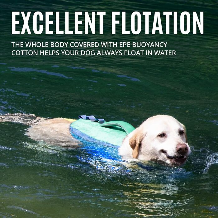 Спасальний жилет для собак ZLX Ripstop Blue L, для малих, середніх та великих собак, регульований, легкий, для плавання та водного відпочинку