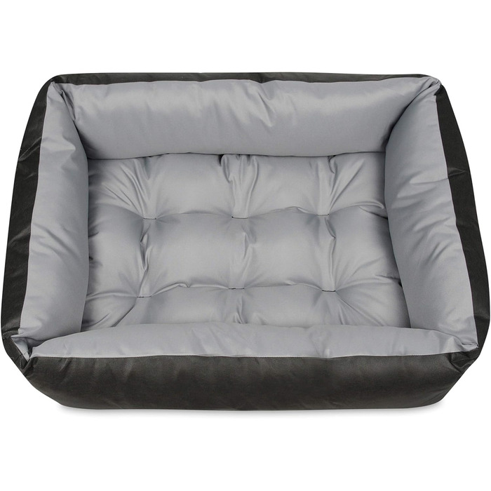 Крісло-ліжко для собак SuperKissen24, розмір L, 95x75 см, сірий (1 шт.) - миється