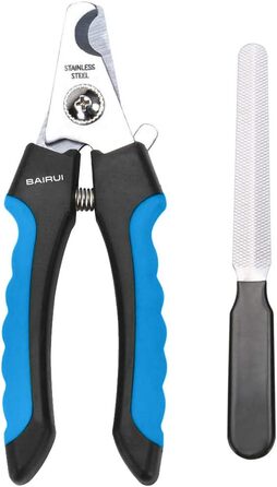 Професійний кусачки для обрізання кігтів собак та котів з пилочкою (блакитний)