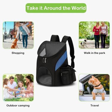 Транспортна сумка для котів та маленьких собак Allopet - блакитна, S