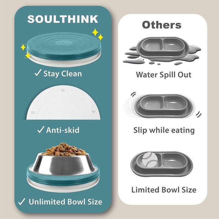 SoulThink® миска для котів і собак, захист від мурах, інноваційна антимурашина кормушка для дому, без хімії та води