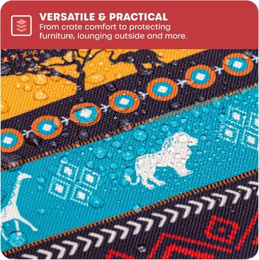 Підстилка для переноски Kalahari від Downtown Pet Supply, 73,7 x 50,8 см, водонепроникна, Ripstop Nylon, можна прати в машині, розмір M, L 74 x 51 x 51 см