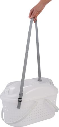 Пластиковий контейнер для транспортування тварин Iris Ohyama MPC-450, білий, 45x29x28.5 см, для котів і собак