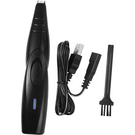 UKCOCO Тример для собак та котів: безпечний електричний триммер для стрижки подушечок лап, без олії, чорний