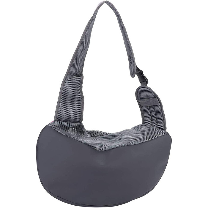 Тканинна переноска для собак та котів, сіра: зручна сумка-переноска для тварин, ідеальна для подорожей та прогулянок на вулиці. Підходить для маленьких собак та кошенят. Має регульований плечовий ремінь та сітчасте вікно для вентиляції.
