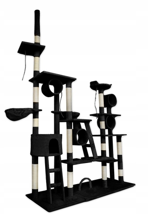 Стельовий кігтеточка-гігант Animel: висока вежа зі стовпчиком, лежаком та килимками для дряпання (висота понад 220 см)
