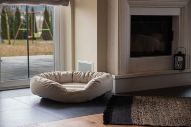 BedDog® Hundebett Sunny: велике овально-кругле собаче ліжко з Cordura, XXXL, RED-Wine (85x50x23 см)