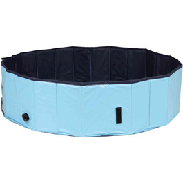 Басейн для собак TRIXIE 70x12 см, блакитно-сірий, з неслизьким дном та міцною конструкцією, без надування