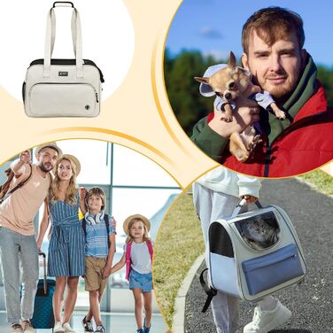 М'яка переноска для собак та котів у рюкзаку з ременем, легка переноска для тварин, ідеальна для ветеринарів, пікніків, прогулянок, парків та подорожей
