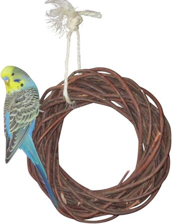 Дерев'яний іграшковий кілечко з лози для птахів (волинки, корели та ін.); Vogelgaleria®