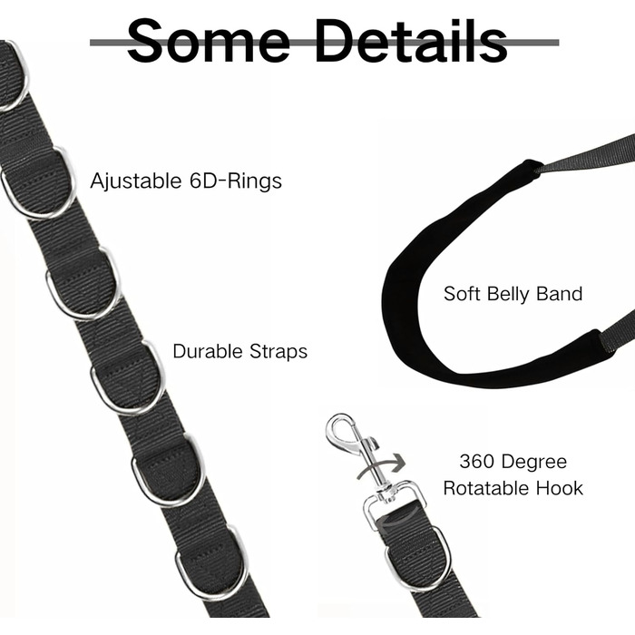 Нашийник для собак 3 шт., міцний, з регульованим тросом та D-кільцями, для грумінгу та купання