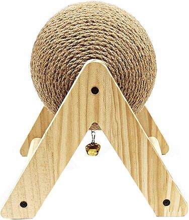 Іграшка для котів та собак Namvo Kratzball - кігтеточка з сизалю з вушками, проти нудьги