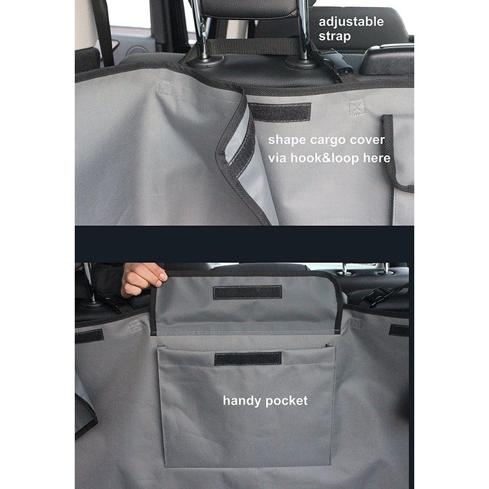 Захисний чохол на сидіння для собак XL (Сірий C) - Водонепроникний, нековзний, універсальний для авто, SUV, пікапів, Jeep, мінівенів