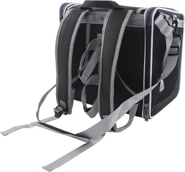 Рюкзак-переноска для тварин з сіткою та захистом від сонця, для котів та собак до 6.5 кг (Чорний)