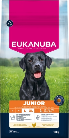 Сухий корм для цуценят великих порід Eukanuba Life Care з куркою, 15 кг