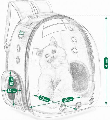 Транспортна сумка для собак та котів JUMI - рюкзак для тварин - переноска для котів та собак сірого кольору