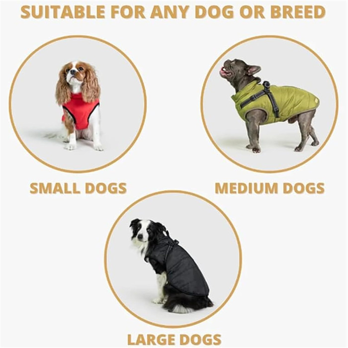 Зимова куртка для собак Furryking 3 в 1, водонепроникна та вітрозахисна, з отвором для шлейки (зелена, S)