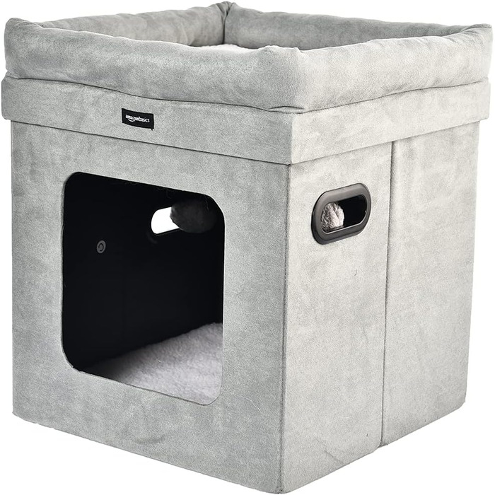 Складаний будиночок для котів Amazon Basics, 38x38x43 см, сірий