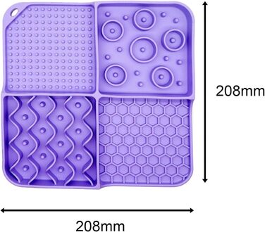 Лежак-ліжечко для собак і котів Kowaku з силіконовим ліжечком для ласощів, фіолетовий
