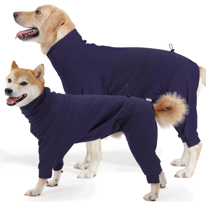 Теплий плед для собак на зиму, флісовий пуловер для собак з ніжками, м'яка чотирилапа куртка для собак маленьких та середніх порід, одяг для собак, флісова піжама (3XL, Синій)