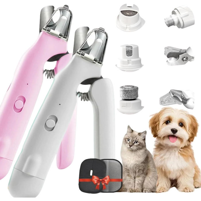 Професійна кусачка для собак 2-в-1 з LED-дисплеєм, тихий мотор, для собак великих, середніх та маленьких порід