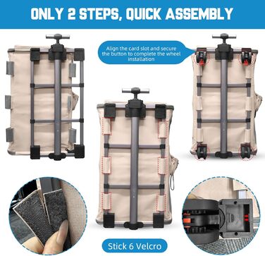 Переноска для котів велика, для 2 котів, складна, на колесах, знімні відділи, з іграшкою-пір'ям та ремінком, бежева
