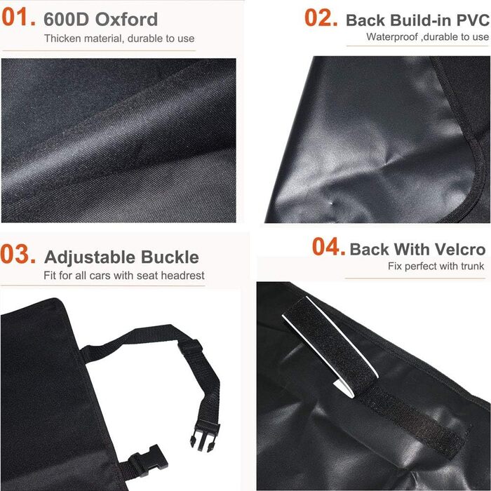 Захист для багажника автомобіля для собак, універсальний, водовідштовхувальний, чорний