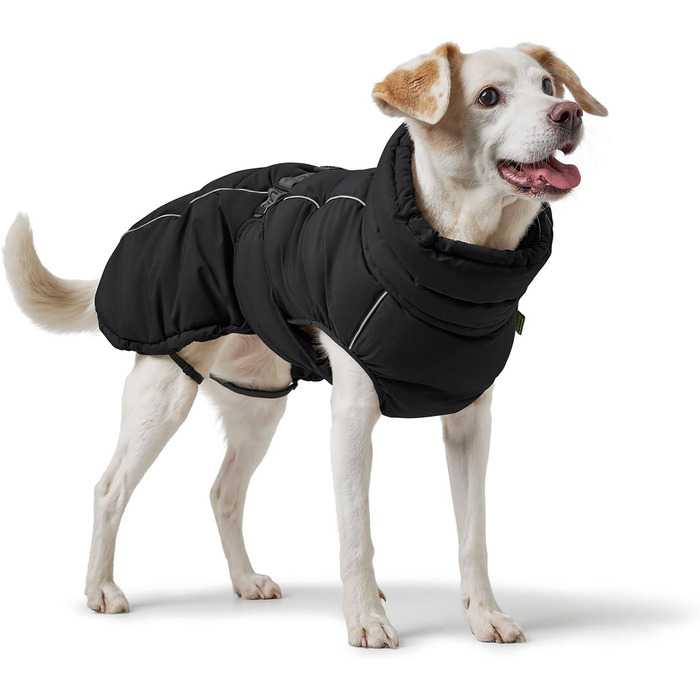 Теплий зимовий одяг для собак HUNTER Paxson: водонепроникний, з відбиваючими елементами, чорний, розмір 70