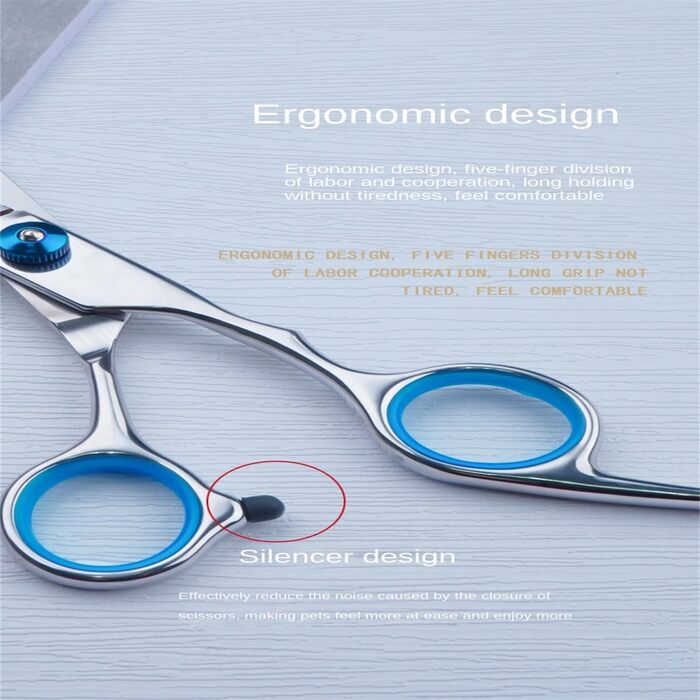 Набір професійних ножиць для собак, 5 в 1, з нержавіючої сталі, для грумінгу собак, котів та інших домашніх тварин. Включає: ножиці для фінішу, 2 вигнуті, 1 пряма, гребінець для грумінгу. Для догляду за всім тілом, обличчям, носом та вухами.