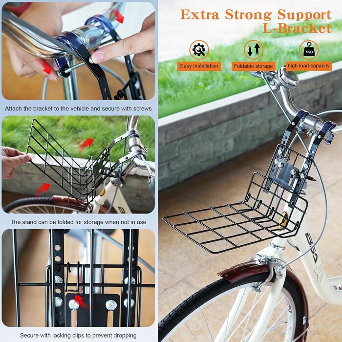 Корзина для собак на велосипед, складана 3-в-1, сіра. Підходить для малих та середніх тварин до 12 кг. З L-потриманням та 4 сітчастими віконцями.