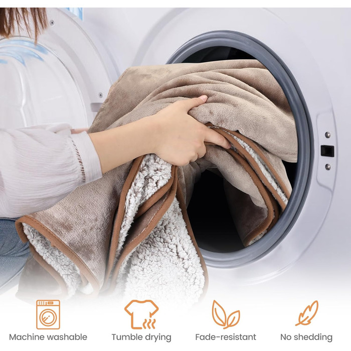 PETTOM Деки для собак Водонепроникні, Деки для собак на диван 152 x 127 см, Деки для собак з Sherpa та Flanell, Деки для домашніх тварин М'які та машинно-пранні (M: 127*100см, Колір: Коричневий)