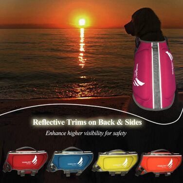 Жилет рятувальний для собак VIVAGLORY, рожевий, S (48-56 см)