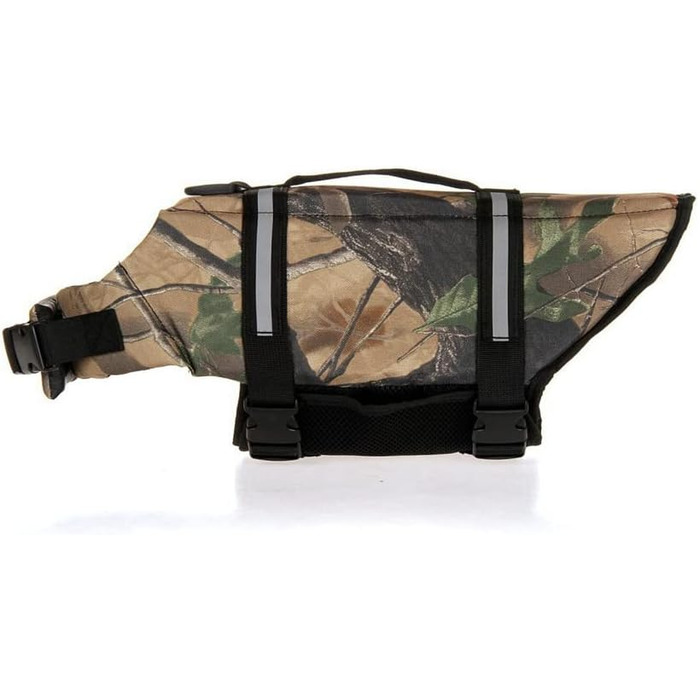 Салфетка для плавання собак HTGOI з рятувальним гачком, безпечна для собак, цуценят, плавання, човнів (камуфляж 2#, S)