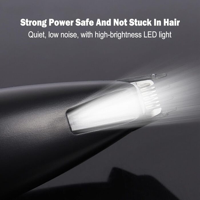 Машинка для стрижки собак, бездротова з LED-підсвічуванням, 2 швидкості, для догляду за дрібними тваринами (BLACK)