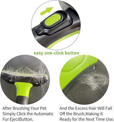 Щітка для видалення шерсті домашніх тварин: професійний інструмент для собак та котів з нержавіючої сталі (великий)