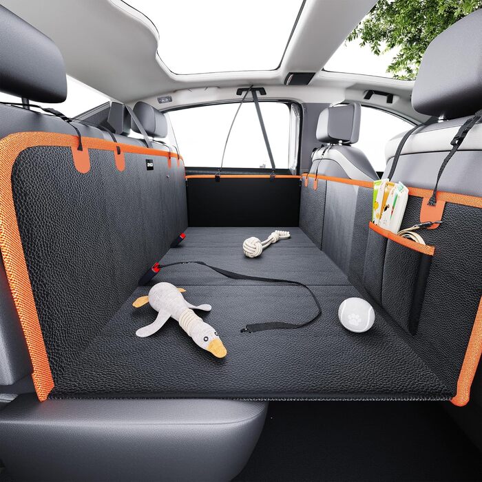 Подовжувач для заднього сидіння автомобіля для собак, PU-шкіра, жорстка основа, чохол на сидіння для собак, автомобільна лежанка для собак, матеріал PU-шкіра, більше місця, витримує 180 кг XL