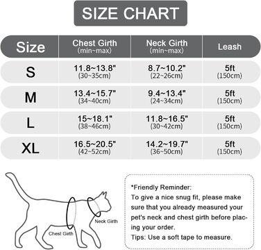 Шлейка для котів Skmeditec Katzengeschirr - безпечна жилетка для великих котів з світловідбиваючими смугами (Medium, Сірий)