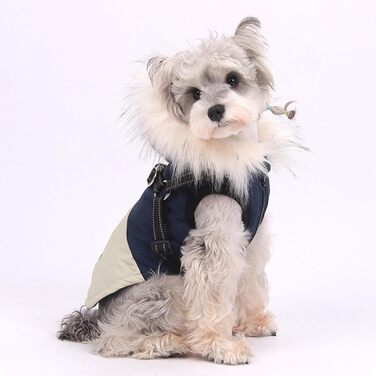 Водонепроникний жилет для собак з капюшоном, теплий жилет з шлейкою для собак, зима, теплий та м'який, розміри S-3X (S, блакитний)