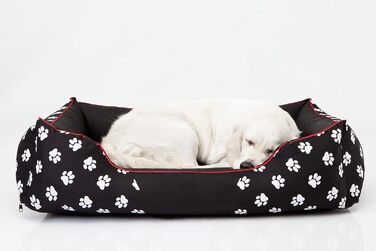 Крісло-ліжко для собак XL 110x90 см, чорне з лапами (L - 60x50 см)