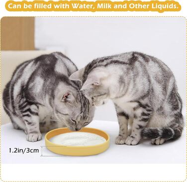 Набори мисок для котів та собак Bebeibon: силіконові, неслизькі, 330 мл, 2 шт. (жовті)