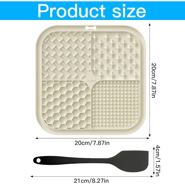 Килимок для собак з присосками, 2 шт. (бежевий + сірий) - для грумінгу, тренувань та купання